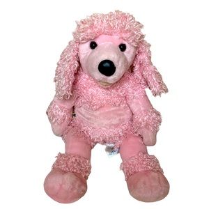 Build A Bear Pink Poodle Dog 18” Tall plush stuffed Animal